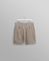 wax london men's Linton - Natural Chalk Stripe Shorts
