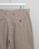 wax london men's Linton - Natural Chalk Stripe Shorts