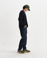 wax london men's Lisford - Navy Stitch Zip Cardigan