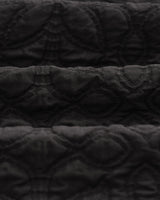 wax london men's Lomond - Black Petal Jacquard Quilted Overshirt