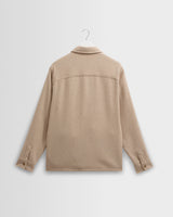 wax london men's Lomond - Natural Heavy Wool Overshirt