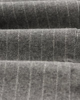 wax london men's Malham - Charcoal Grey Pinstripe Wool Trousers