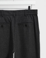 wax london men's Malham - Dark Grey Wool Blend Trouser