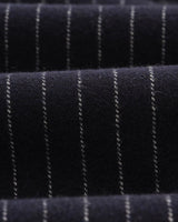 wax london men's Malham - Navy Pinstripe Wool Trousers