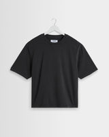 wax london men's Mark - Washed Black Compact Cotton Cropped T-Shirt