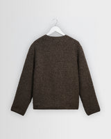 wax london men's MARTY JACKET BOBBLE WOOL DUSTY BROWN