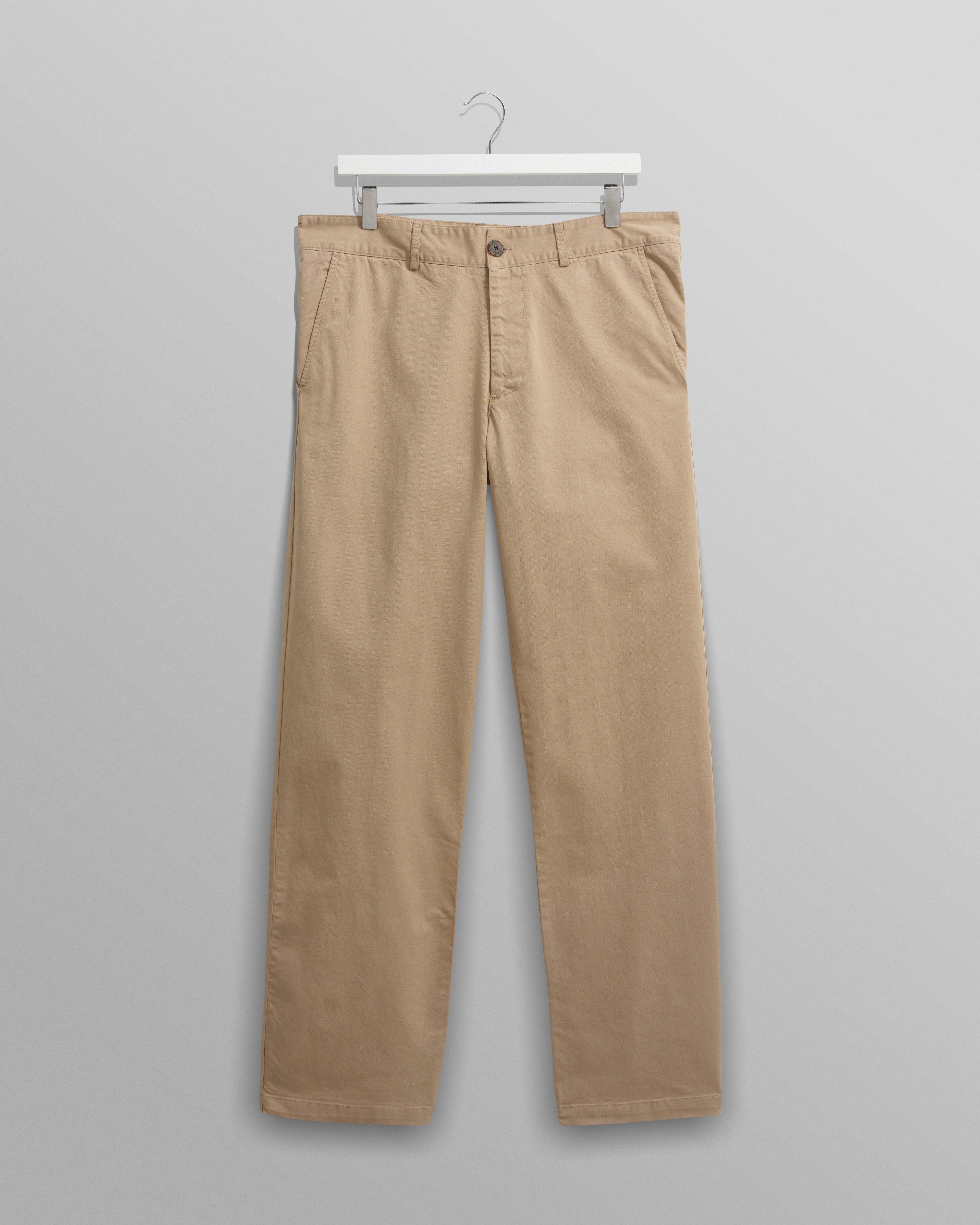 wax london men's Marwood Trousers Beige Cotton Twill