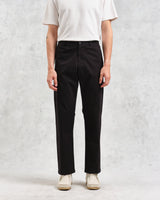 wax london men's Marwood Trousers Black Cotton Twill