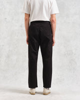wax london men's Marwood Trousers Black Cotton Twill