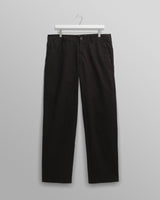 wax london men's Marwood Trousers Black Cotton Twill