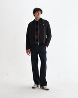 wax london men's Mason - Black Canvas Work Jacket