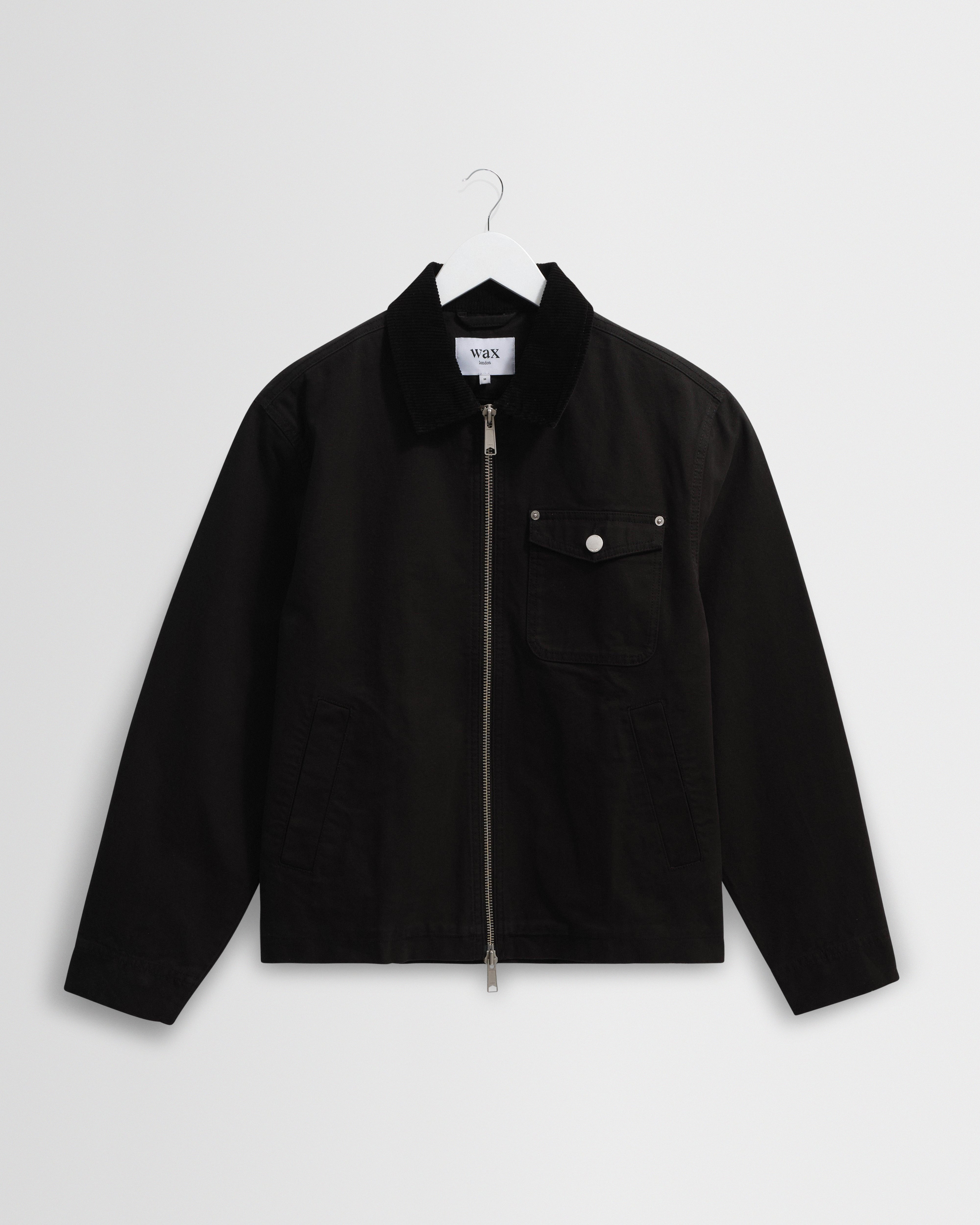 Men's Black Canvas Work Jacket | Wax London