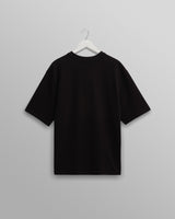 wax london men's Milton - Black Organic Compact Cotton T-Shirt