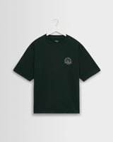 wax london men's Milton - Bottle Green Stacked Text Graphic Organic Cotton T-Shirt