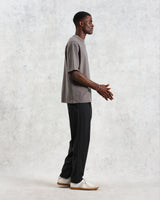 wax london men's Milton - Dark Grey Emerised Organic Cotton T-Shirt