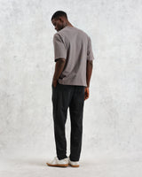 wax london men's Milton - Dark Grey Emerised Organic Cotton T-Shirt