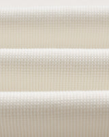wax london men's Milton - Ecru Organic Waffle Cotton T-Shirt