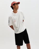 Milton - Ecru Sun Doodle Organic Cotton Graphic T-Shirt
