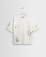 Milton - Ecru Sun Doodle Organic Cotton Graphic T-Shirt