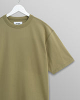 wax london men's Milton - Khaki Green Organic Compact Cotton T-Shirt