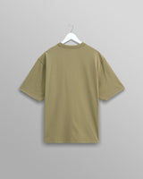 wax london men's Milton - Khaki Green Organic Compact Cotton T-Shirt