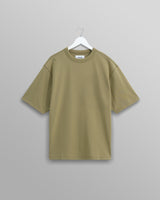wax london men's Milton - Khaki Green Organic Compact Cotton T-Shirt