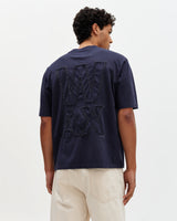 Milton - Navy Varsity Applique Graphic T-Shirt