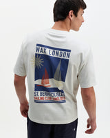 Milton - Off White Embroidered Sailing Graphic T-Shirt