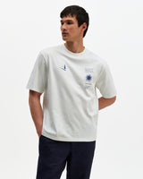 Milton - Off White Embroidered Sailing Graphic T-Shirt