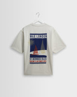Milton - Off White Embroidered Sailing Graphic T-Shirt