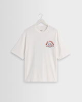 wax london men's Milton - Off White Organic Cotton Laundry Graphic T-Shirt