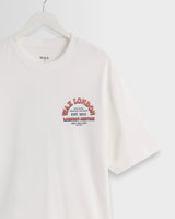 wax london men's Milton - Off White Organic Cotton Laundry Graphic T-Shirt