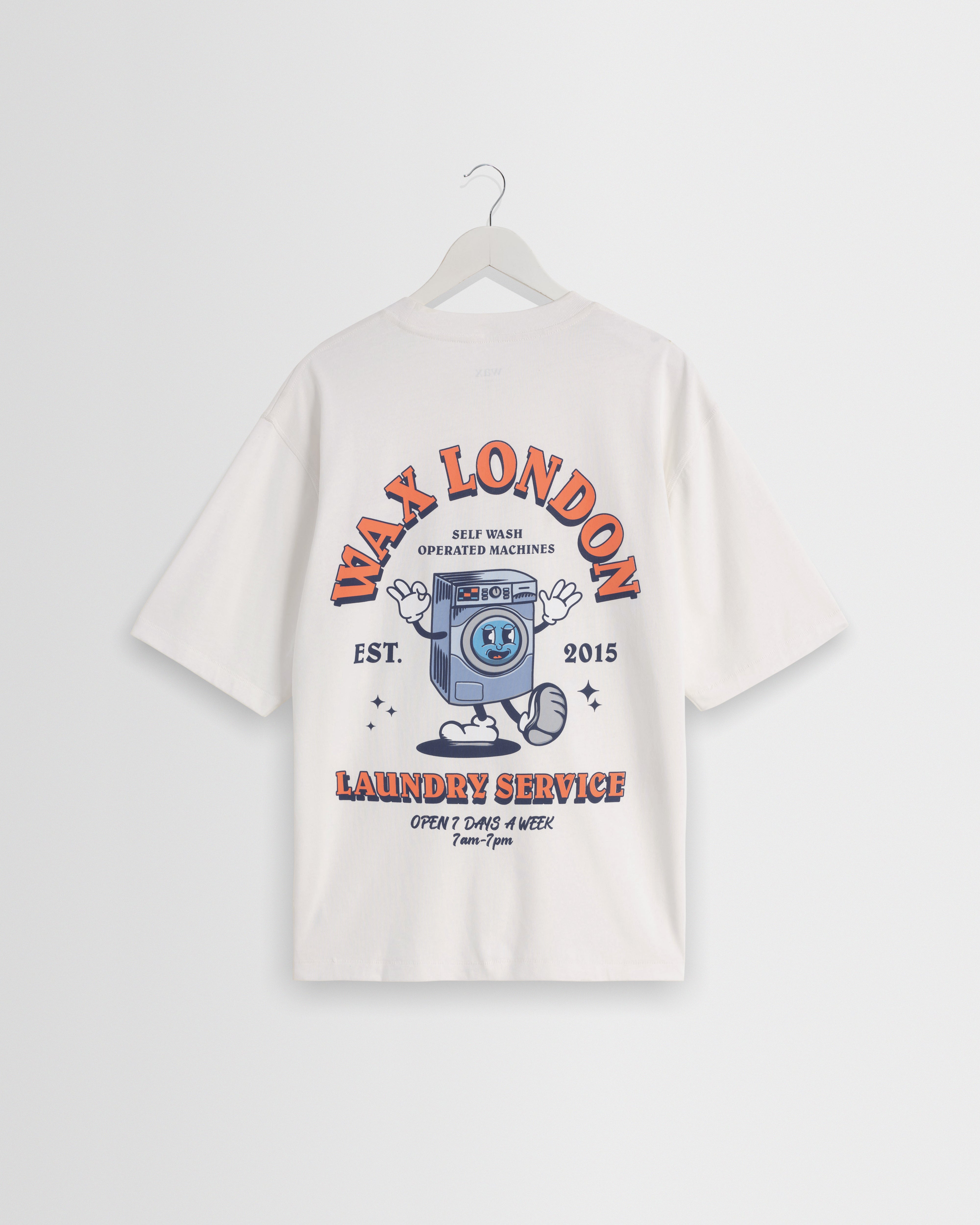 Men's Off White Organic Cotton Graphic T-Shirt | Wax London