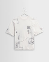 wax london men's Milton - Off White Organic Cotton London Graphic T-Shirt