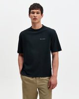 Milton - Washed Black Organic Cotton Cove Graphic T-Shirt