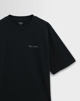 Milton - Washed Black Organic Cotton Cove Graphic T-Shirt