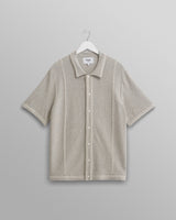 wax london men's Minori Shirt Grey Milano Stitch