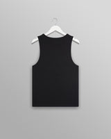 wax london men's Montague - Black Ribbed Organic Cotton Vest