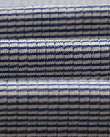 wax london men's Montague - Blue And Ecru Striped Ribbed Organic Cotton Vest