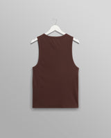 wax london men's Montague - Brown Ribbed Organic Cotton Vest