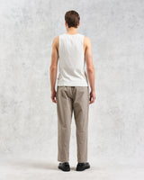 wax london men's Montague - Ecru Ribbed Organic Cotton Vest