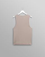 wax london men's Montague - Taupe Grey Ribbed Organic Cotton Vest