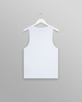 wax london men's Montague - White Ribbed Organic Cotton Vest