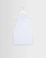 wax london men's Montague - White Ribbed Organic Cotton Vest