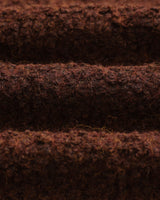 wax london men's Mount - Brown Reversible Bobble Wool Overshirt