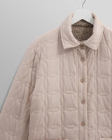 wax london men's Mount - Natural Reversible Boucle Wool Overshirt