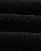 wax london men's Naples - Black Textured Knitted Polo Shirt