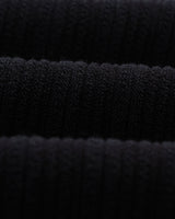 wax london men's Naples - Midnight Navy Textured Knitted Polo Shirt