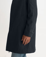 wax london men's Navarino - Dark Navy Water Repellent Twill Mac