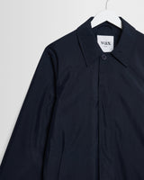 wax london men's Navarino - Dark Navy Water Repellent Twill Mac